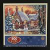 H5004 - MasterPieces - Glitter - 21" x 15" - Snowman Cottage - 500 Piece