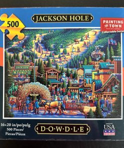 50456 - Dowdle Painting the Town Series - 16" x 20" - Eric Dowdle - Jackson Hole - 500 Piece