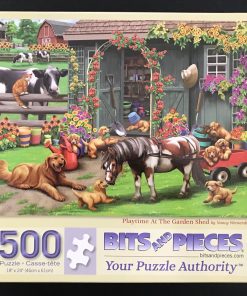 50480 - Bits and Pieces - 18" x 24" - Nancy Wernersbach - Playtime At The Garden Shed - 500 Piece