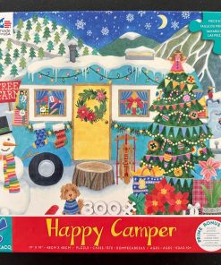 H3042 - Ceaco - Oversized Pieces - 19" x 19" - Stephanie Peterson Jones - Happy Camper (Yellow Door) - 300 Piece
