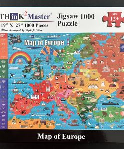 10674 - Think2Master - 19" x 27" - Kyle J. Kim - Map of Europe - 1000 Piece
