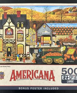 50493 - MasterPieces - EZ grip - Americana - 26.75" x 19.25" - Art Poulin - Harvest Street Party - 500 Piece
