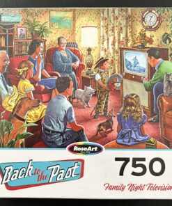 70052 - RoseArt - Back to the Past - 27" x 20" - Steve Crisp - Family Night Television - 750 Piece