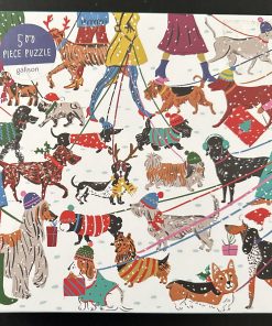 50573 - Galison - 20" x 20" - Louise Cunningham - Winter Dogs - 500 Piece