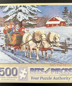 50546 - Bits and Pieces - 18" x 24" - John Sloane - Family Sleigh Ride - 500 Piece