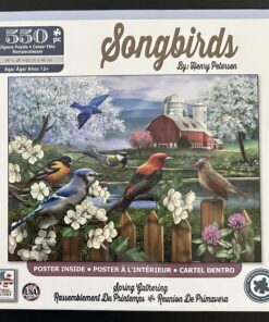50601 - The Jigsaw Puzzle Company - Songbirds - 24" x 18" - Henry Petersen - Spring Gathering - 550 Piece