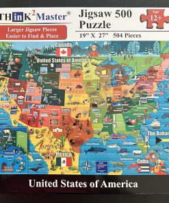 50753 - Think2Master - Large Pieces - 19" x 27" - United States of America - 500 Piece