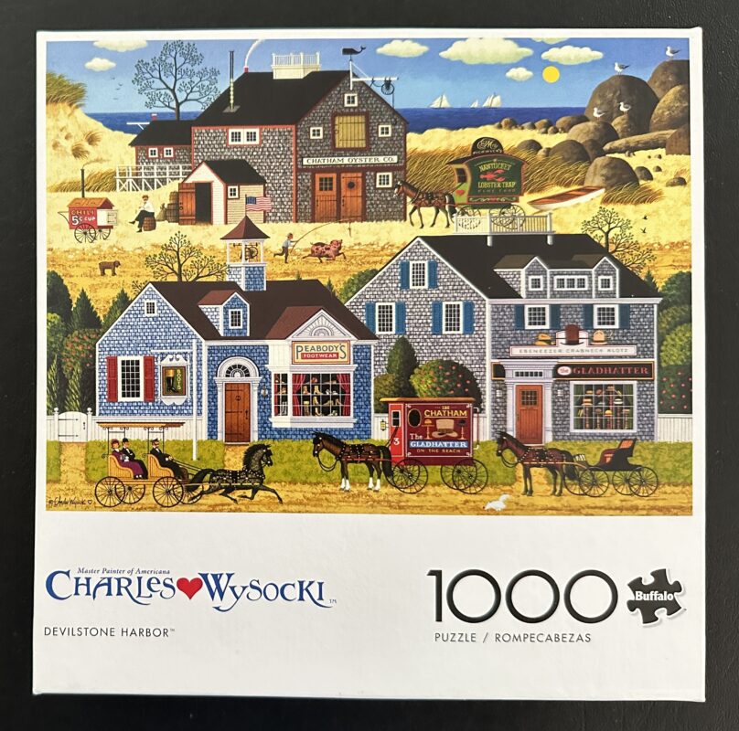 Buffalo Games - Puzzle 1000 Pezzi Charles Wysocki - Devilstone Harbor: Paesaggio Americano, Poster Incluso, Per Adulti E Ragazzi Dai 14 Anni