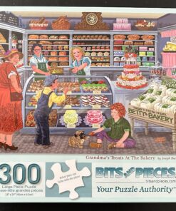 30161 - Bits and Pieces - Large Piece Puzzle - 18" x 24" - Joseph Burgess - Grandma's Treats At The Bakery - 300 Piece