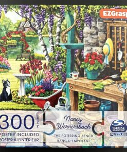30361 - Spin Master – 24″ x 18″ – Nancy Wernersbach - The Pottering Bench - 300 Piece