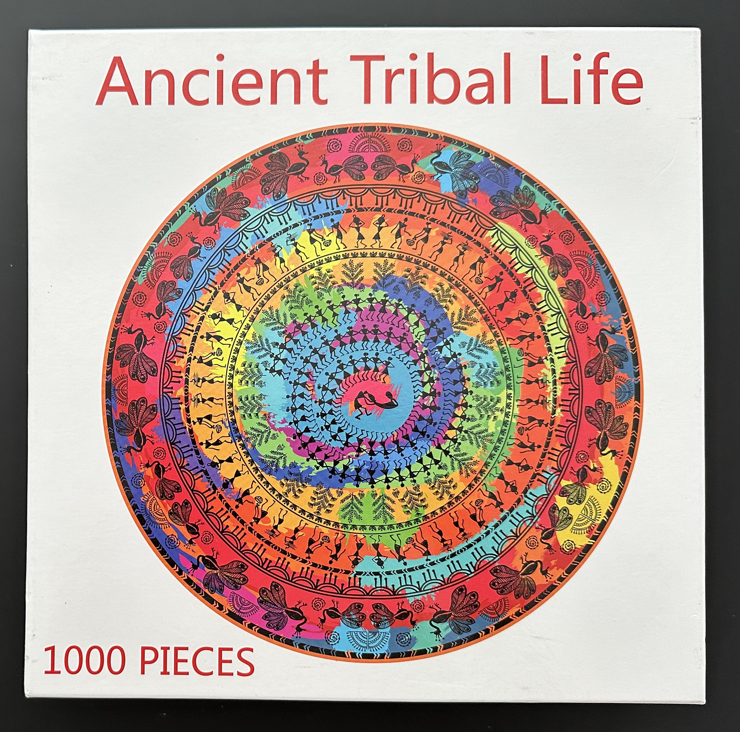 10230 - Brain Games - Round - 26.6" – Ancient Tribal Life – 1000 Piece