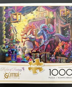11023 - Buffalo - Flights of Fantasy - Glitter Edition - 26.75" x 19.75" - Rose Catherine Kahn - Twilight Marketplace - 1000 Piece
