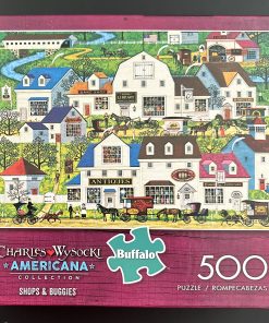 50690 - Buffalo - Americana Collection - 21.5" x 15" - Charles Wysocki - Shops & Buggies - 500 Piece