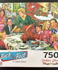 H7003 - RoseArt - Back to the Past - 27" x 20" - Edward Wargo - Christmas Dinner - 750 Piece