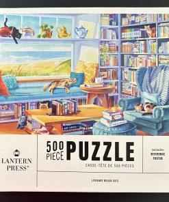 50475 - Lantern Press - 19.25″ x 26.625″ – Literary Beach Cats - 500 Piece