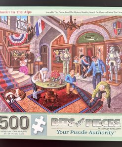 50579 - Bits and Pieces - Mystery - 20" x 27"- Gene Dieckhoner - Murder In The Alps - 500 Pieces