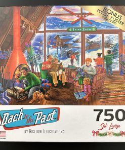 70062 - RoseArt - Back to the Past - 27" x 20″ – Bigelow - Ski Lodge – 750 Piece