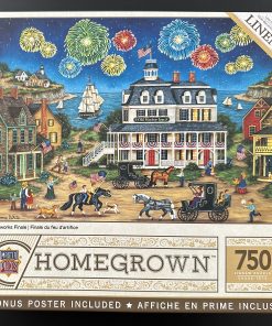 70148 - MasterPieces - Homegrown - Linen - 24" x 18" - Bonnie White - Fireworks Finale - 750 Piece