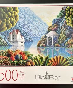 50517 - Milton Bradley - Big Ben - 24" x 18" - Andy Russell - Teal Lake - 500 Piece