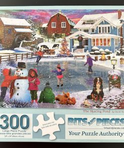 H3021 - Bits and Pieces - 18" x 24" - David Maclean - The Skating Pond - 300 Piece