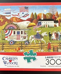 30133 - Buffalo - Large Pieces - 21.25" x 15" - Charles Wysocki - So Proudly We Hail - 300 Piece