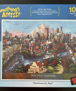 10799 - PuzzleTwist - Something's Amiss! – 26.625″ x 19.25″ – Michael Birawer - Downtown St. Paul – 1000 Piece