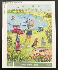 50667 - New York Puzzle Company - 18" x 24" - Jenny Kroik - Queen of the Green - 500 Piece